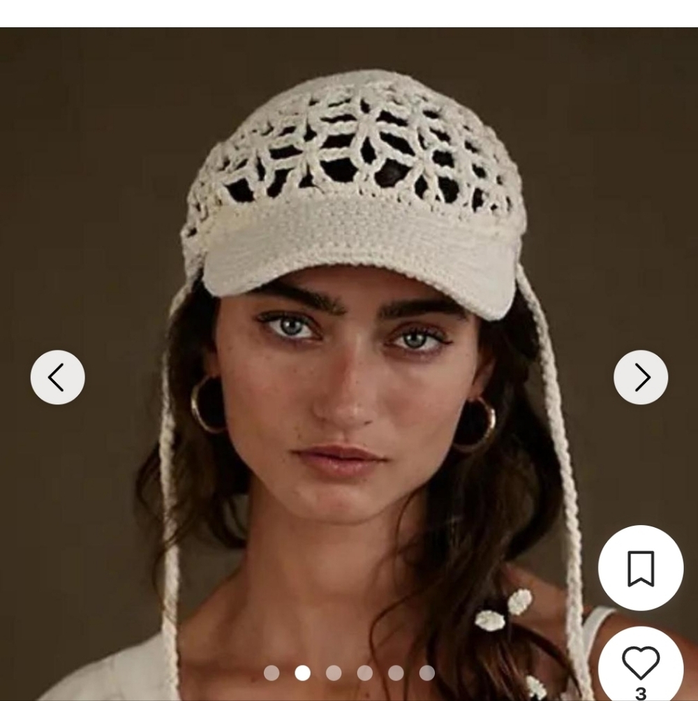 Free People Silvie Crochet Baseball Hat - Picture 7 of 8